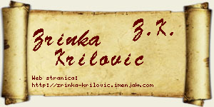 Zrinka Krilović vizit kartica